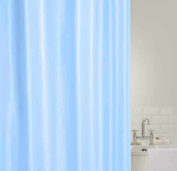 Showerplus Plain Polyester Shower Curtain Blue - Shower Accessories