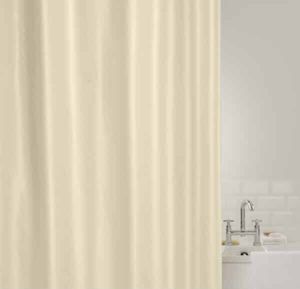 Showerplus Plain Polyester Shower Curtain Cream - Shower Accessories