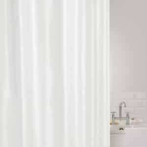 Showerplus Plain Polyester Shower Curtain White - Shower Accessories