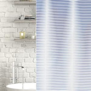 Horizon Polyester Shower Curtain Blue - Shower Accessories