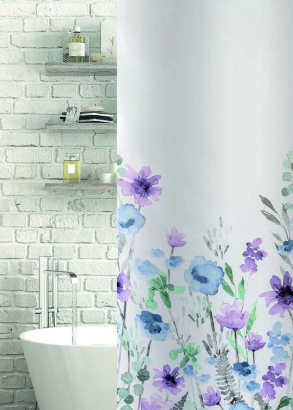 Jardenia Polyester Shower Curtain Blue/Purple - Shower Accessories