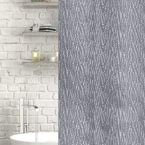Waterfall Jacquard Polyester Shower Curtain Grey - Shower Accessories