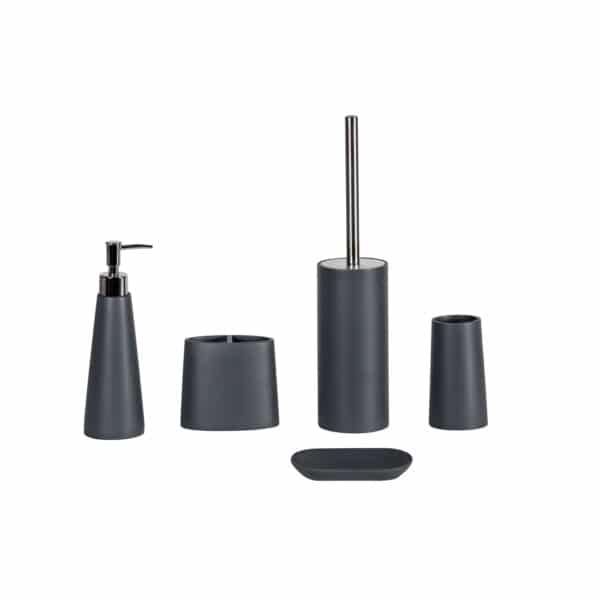 Alto Grey Collection 5 Piece Set - Bathroom Accessory Sets