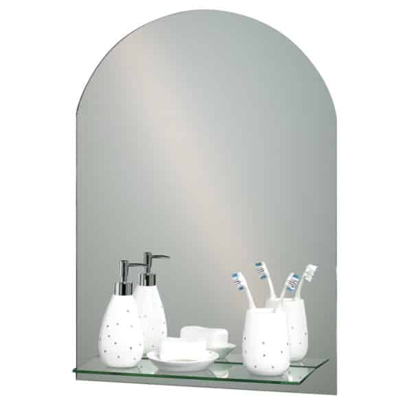 Greenwich Arch Mirror With Vanity Shelf - Bathroom Mirrors