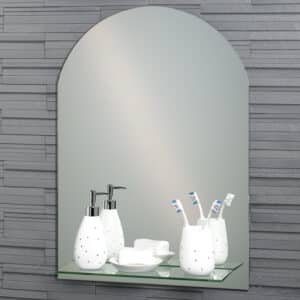 Greenwich Arch Mirror With Vanity Shelf - Bathroom Mirrors