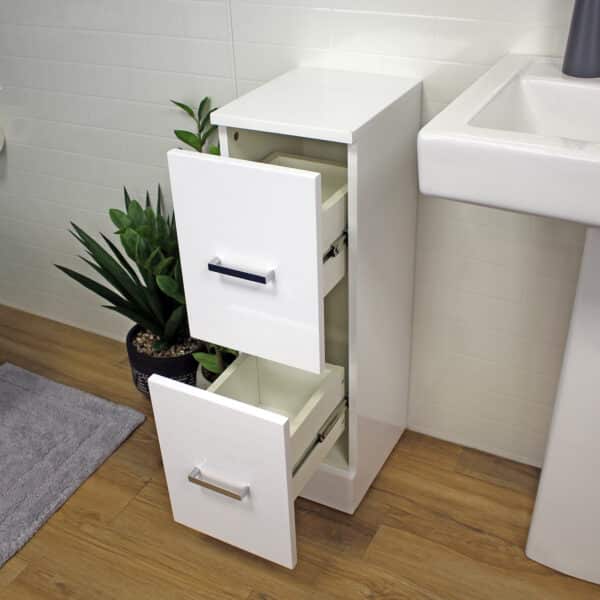 Loreto Slimline Floor Drawer Cabinet - Bathroom Cabinets