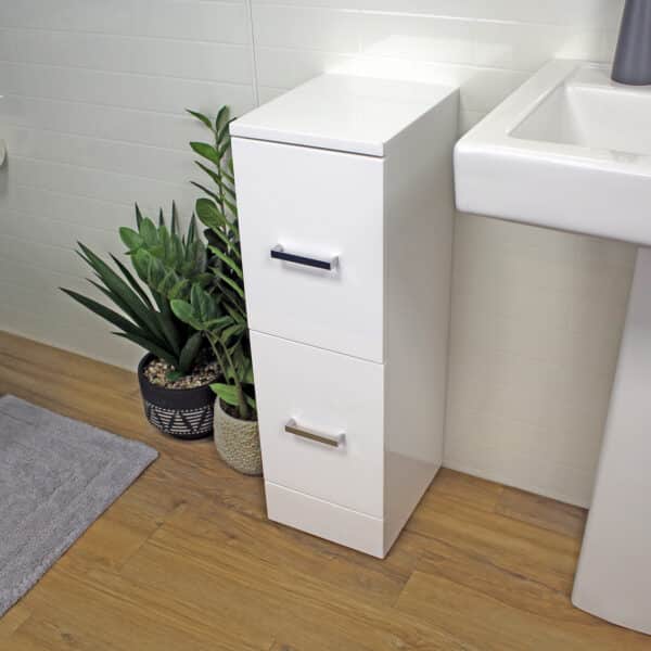 Loreto Slimline Floor Drawer Cabinet - Bathroom Cabinets