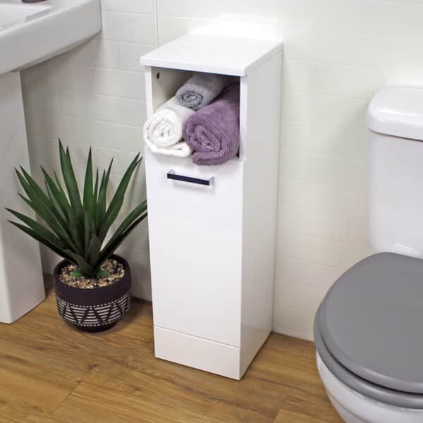 Urbino Slimline Floor Cabinet With Shelf - Bathroom Cabinets