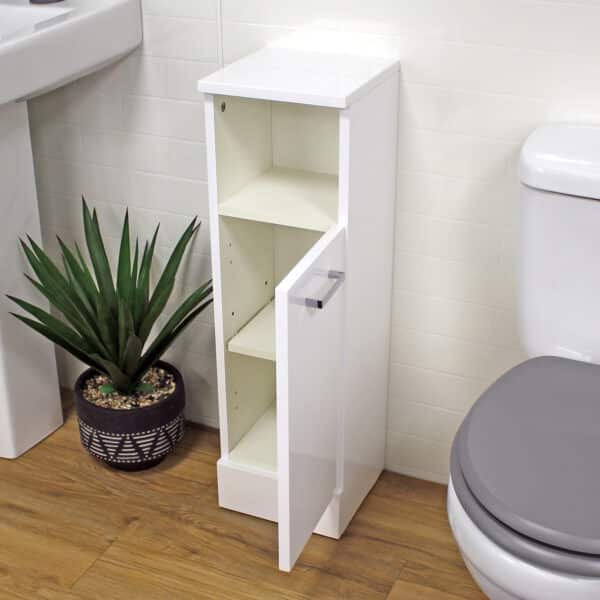 Urbino Slimline Floor Cabinet With Shelf - Bathroom Cabinets