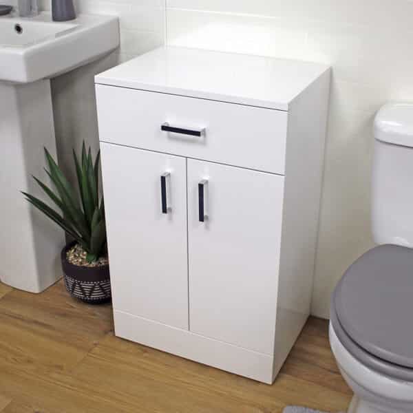 Salerno Floor Standing Cabinet White - Bathroom Cabinets