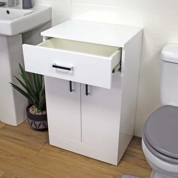 Salerno Floor Standing Cabinet White - Bathroom Cabinets