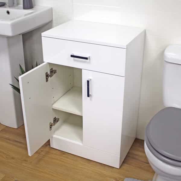 Salerno Floor Standing Cabinet White - Bathroom Cabinets