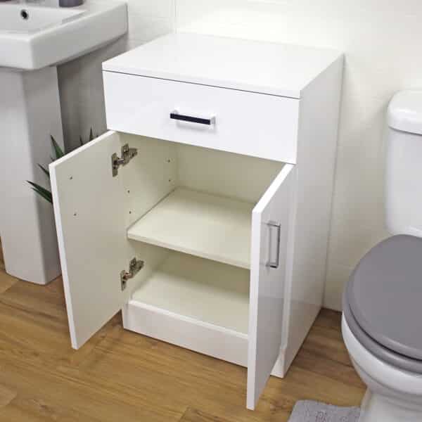 Salerno Floor Standing Cabinet White - Bathroom Cabinets