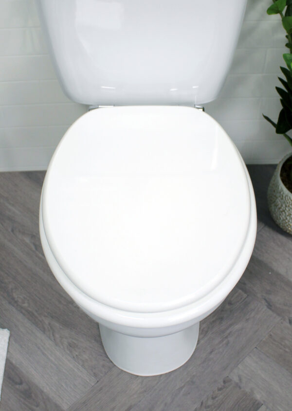 Norfolk Soft Close Toilet Seat White/Chrome - Plastic Toilet Seats