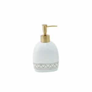 Aztec Liquid Soap Dispenser White/Satin Gold - Soap Dispensers