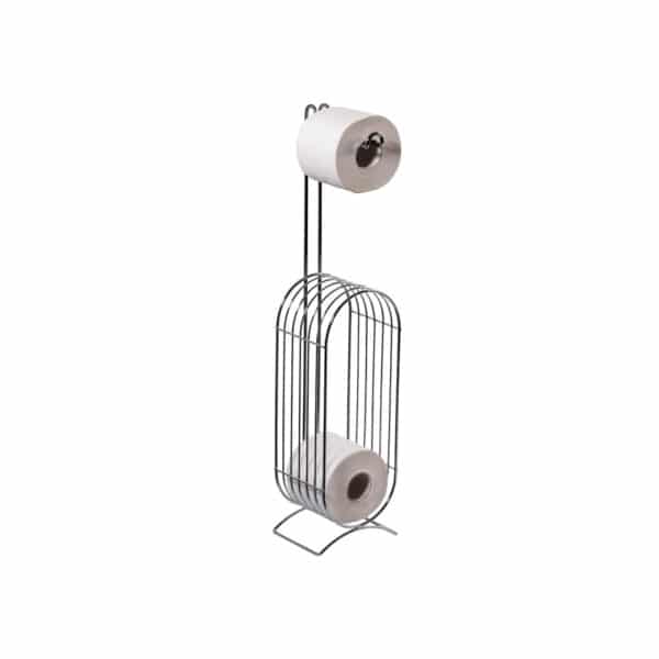 Eclipse Wire Toilet Roll & Spare Paper Combo Chrome - Free Standing Toilet Roll Holders