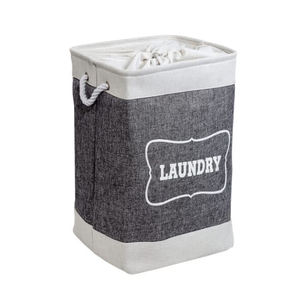 Gino Laundry Hamper Cream/Grey - Laundry Hampers