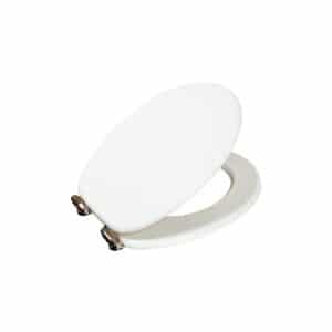 Norfolk Soft Close Toilet Seat White/Chrome - Plastic Toilet Seats