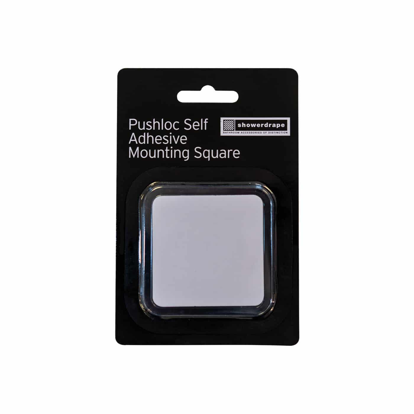 Pushloc Self Adhesive Mounting Square Clear