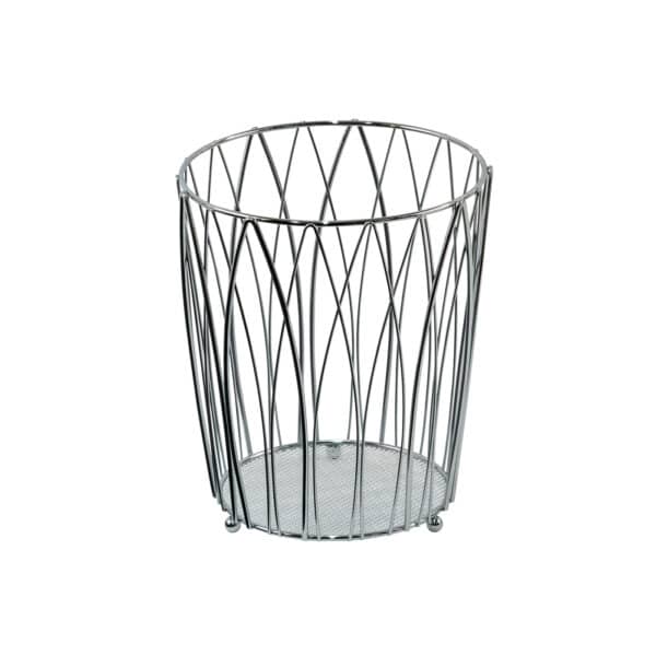 Vista Waste Paper Basket Chrome - Bathroom Bins
