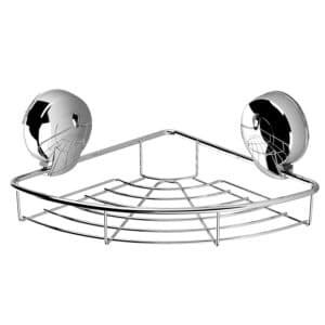 Suctionloc Corner Basket Chrome - Bathroom Caddies and Baskets