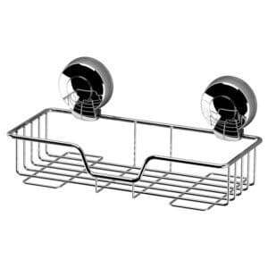 Suctionloc Rectangular Basket Chrome - Bathroom Caddies and Baskets