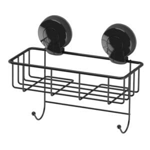 Suctionloc Sponge Basket Black - Bathroom Caddies and Baskets