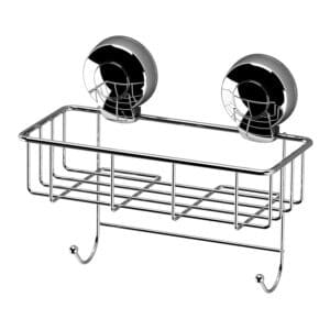 Suctionloc Sponge Basket Chrome - Bathroom Caddies and Baskets