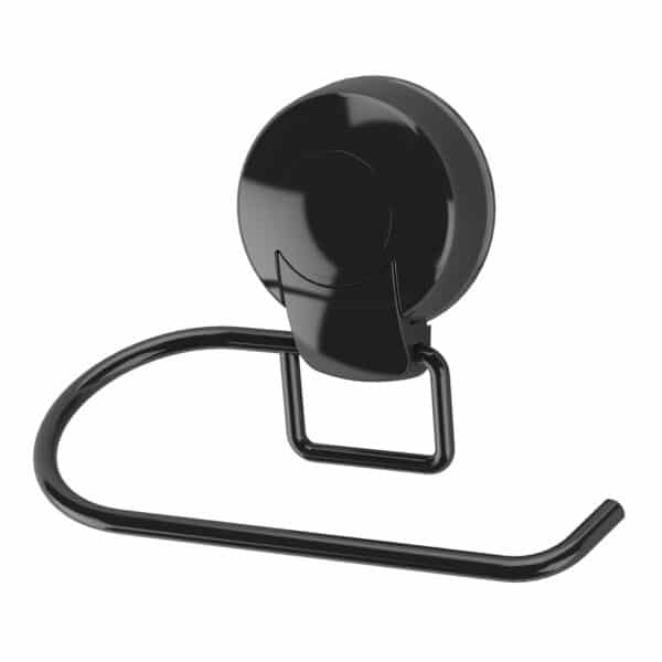 Suctionloc Toilet Roll Holder Black - Super Suction Bathroom Accessories