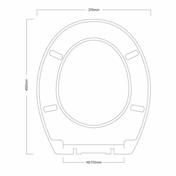 Duo Soft Close White Plastic Toilet Seat with Two Button Quick Release - Plastic Toilet Seats