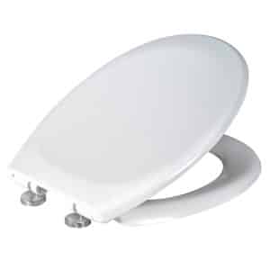 Duo Soft Close White Plastic Toilet Seat with Two Button Quick Release - Plastic Toilet Seats