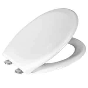 Granada Soft Close White Plastic Toilet Seat with Single Button Quick Release - Plastic Toilet Seats