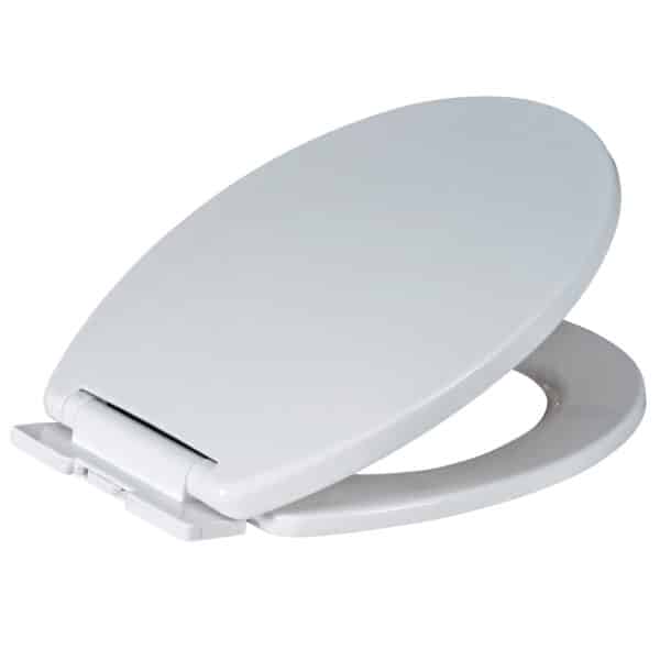 Prima White Soft Close Toilet Seat with Top Fixing and Adjustable Hinges - Plastic Toilet Seats
