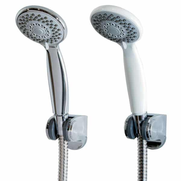 3 Spray Mode Hand Shower Head Bathroom Handset Chrome White Showerdrape Aquajet - Shower Accessories