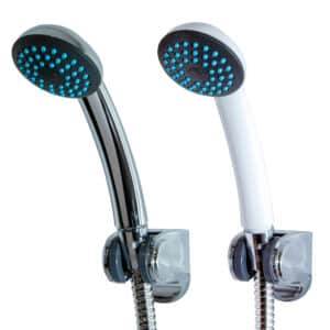 Single Mode Spray Shower Head Bathroom Universal Handset Chrome or White Iso - Shower Heads