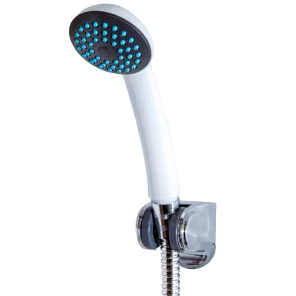 Single Mode Spray Shower Head Bathroom Universal Handset Chrome or White Iso - Shower Heads