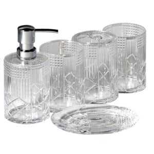 Balmoral Clear 5 Piece Bathroom Accessory Set - Bathroom Accessory Sets