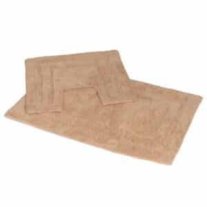 Pinnacle 2 Piece Cotton Bath Mat Set Biscuit - Bathroom Mats