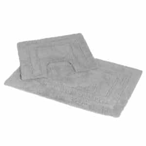 Pinnacle 2 Piece Cotton Bath Mat Grey - Bathroom Mats