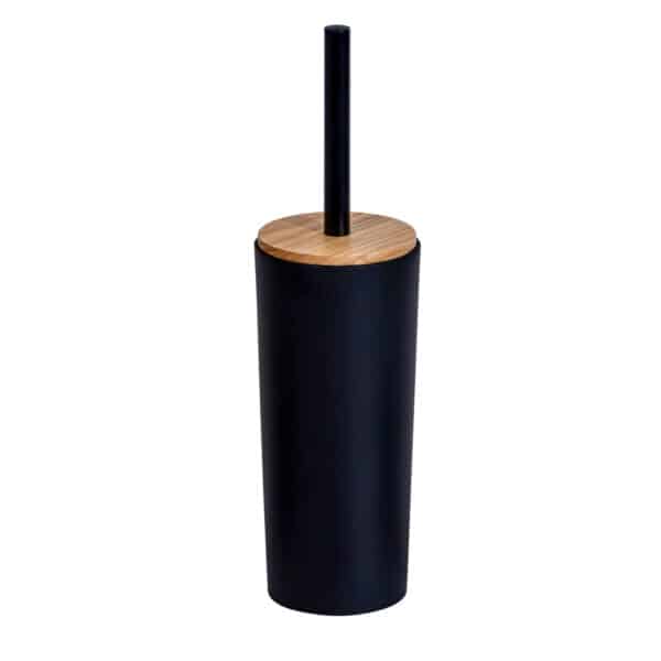 Black Bathroom Toilet Brush & Holder Freestanding Resin Sonata - Toilet Brushes