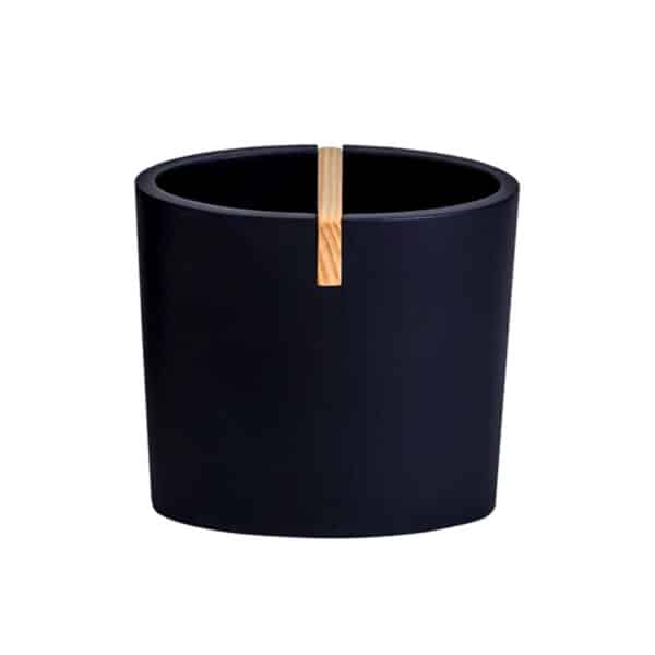 Black Bathroom Toothbrush Holder Freestanding Resin Bamboo Sonata - Toothbrush Holders