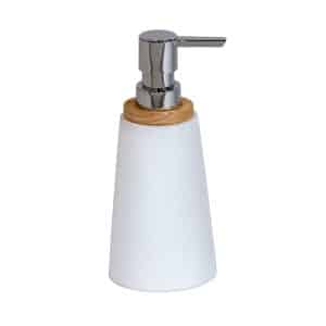 White Bathroom Liquid Soap Dispenser Freestanding Resin Sonata - Soap Dispensers
