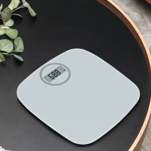 Electronic Bathroom Scale Frosted Platform Toughened Glass 180Kg Max Capacity - Bathroom Scales