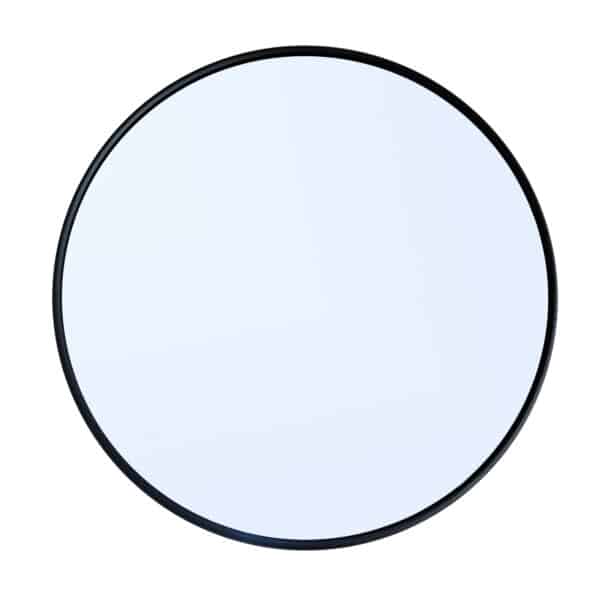 Portobello 40cm Round Black Bathroom Mirror - Wall Mounted Mirrors
