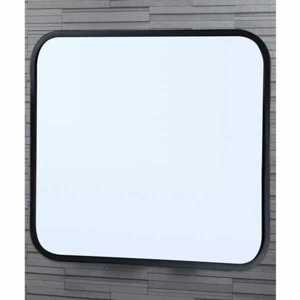 Shoreditch Matt Black Curved Square Mirror 40x40cm - Wall Mounted Mirrors