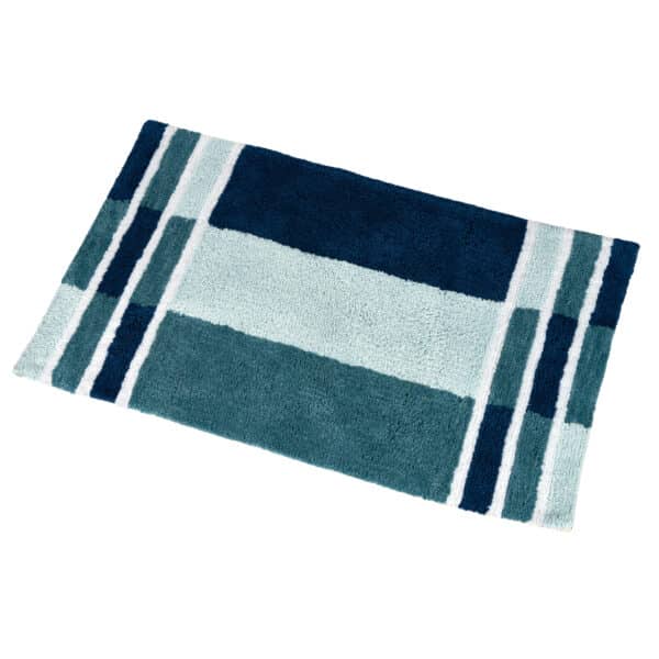Arlington Green Bath Mat – 100% Cotton, Geometric Design - Bathroom Mats