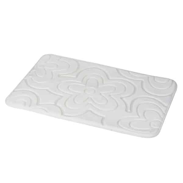 Memory Foam Bath Mat in White Clover - Bathroom Mats