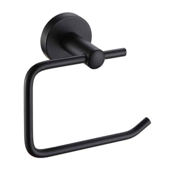 Black Wall Mounted Bathroom Toilet Roll Holder Modernity - Toilet Roll Holders
