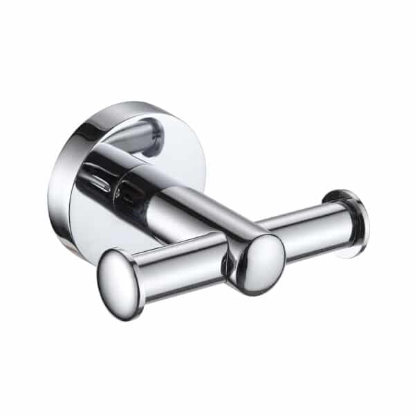 Chrome Wall Mounted Bathroom Double Robe Hook Modernity - Over Door Hooks / Robe Hooks