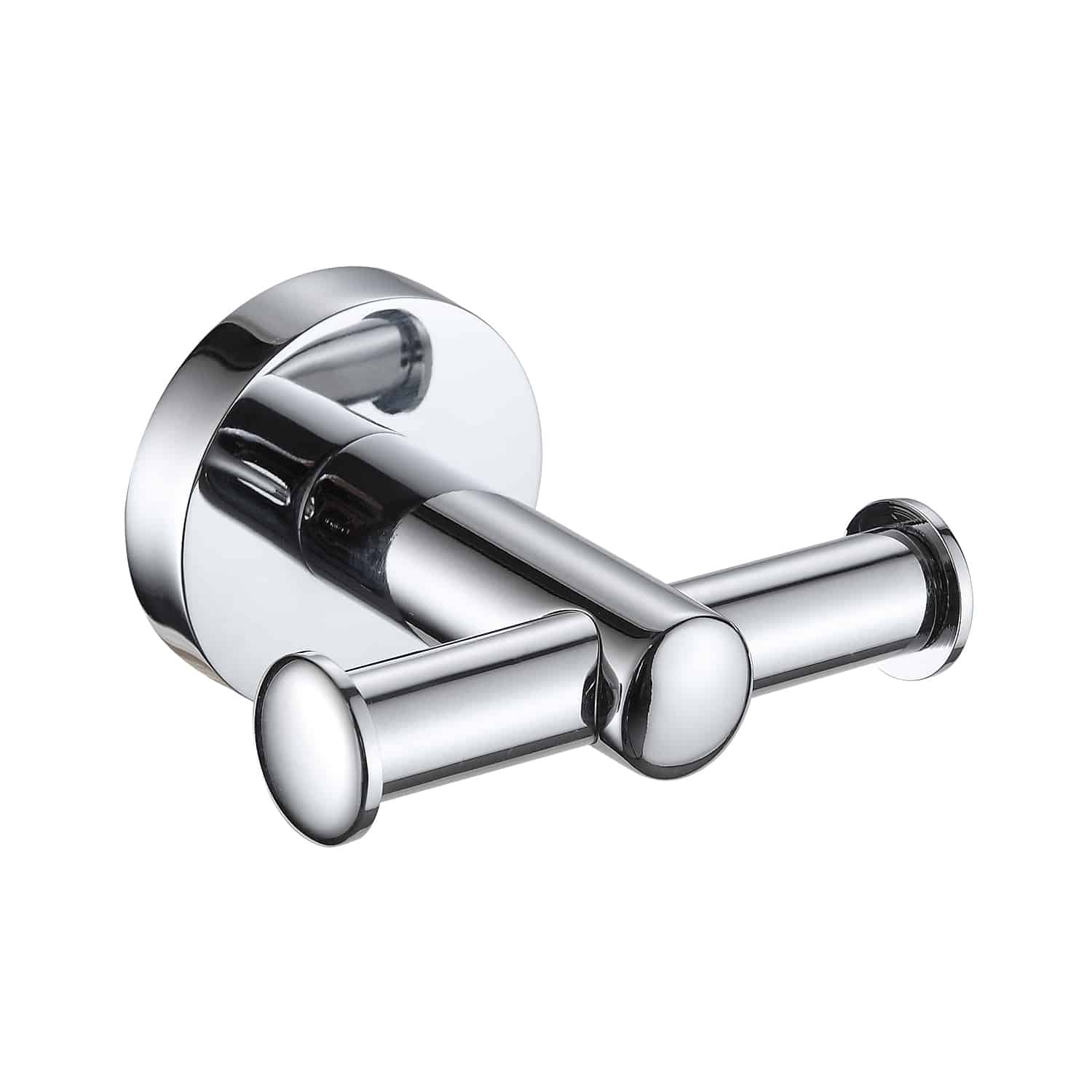 Chrome Wall Mounted Bathroom Double Robe Hook Modernity